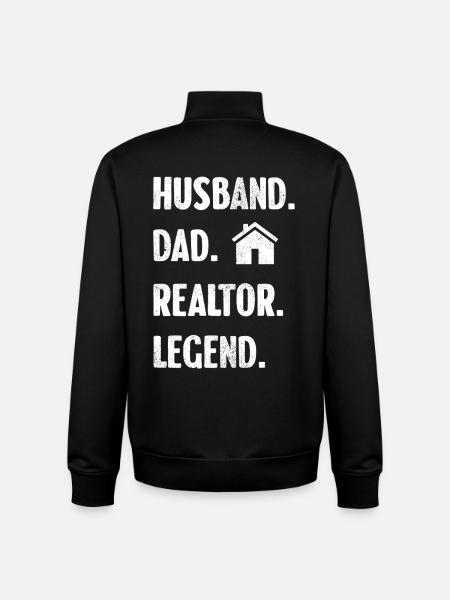 Ehemann Vater Makler Legende - Unisex Organic Zip Sweatshirt von Stanley/Stella - Schwarz