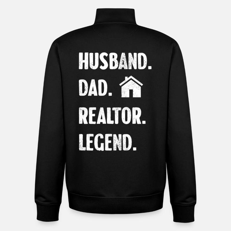 Ehemann Vater Makler Legende - Unisex Organic Zip Sweatshirt von Stanley/Stella - Schwarz
