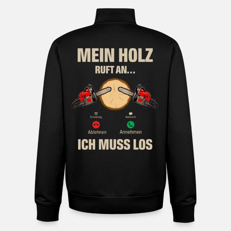 bûcheron - Sweat zippé unisexe en coton bio Stanley/Stella - noir