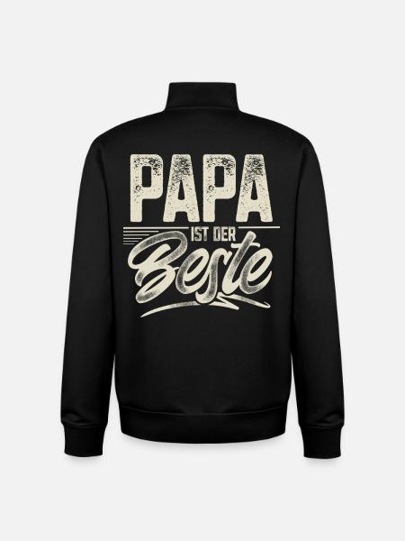 Papa Ist Der Beste - Unisex Organic Zip Sweatshirt von Stanley/Stella - Schwarz