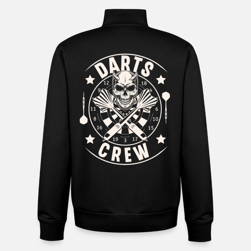 fléchettes - Sweat zippé unisexe en coton bio Stanley/Stella - noir