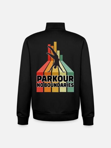 Parkour No Boundaries - Unisex Organic Zip Sweatshirt by Stanley/Stella - black