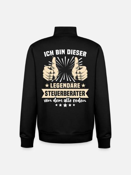 Tax Advisor Sayings - Unisex Organic Zip Sweatshirt by Stanley/Stella - black