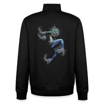 Parkour Boy - Unisex Organic Zip Sweatshirt by Stanley/Stella - black - Back - AI Model Male 185 light (185cm)