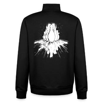 Bowling Drawing - Unisex Organic Zip Sweatshirt by Stanley/Stella - black - Back - AI Model Male 185 light (185cm)