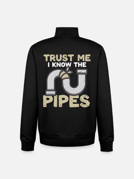 Pipe Layer Pipeline Builder - Unisex Organic Zip Sweatshirt by Stanley/Stella - black