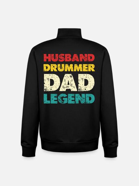 Husband Dad Legend Tea - Unisex Organic Zip Sweatshirt by Stanley/Stella - black