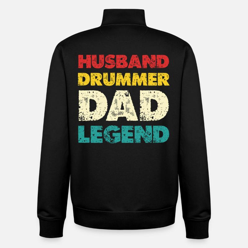 Husband Dad Legend Tea - Unisex Organic Zip Sweatshirt by Stanley/Stella - black