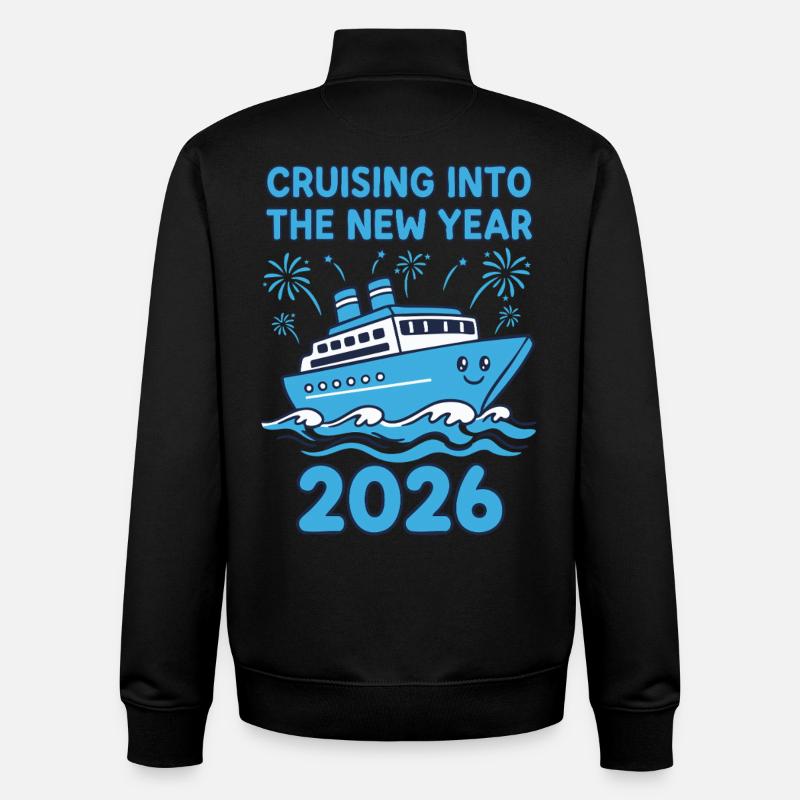 Célébration du Nouvel An 2026 - Sweat zippé unisexe en coton bio Stanley/Stella - noir