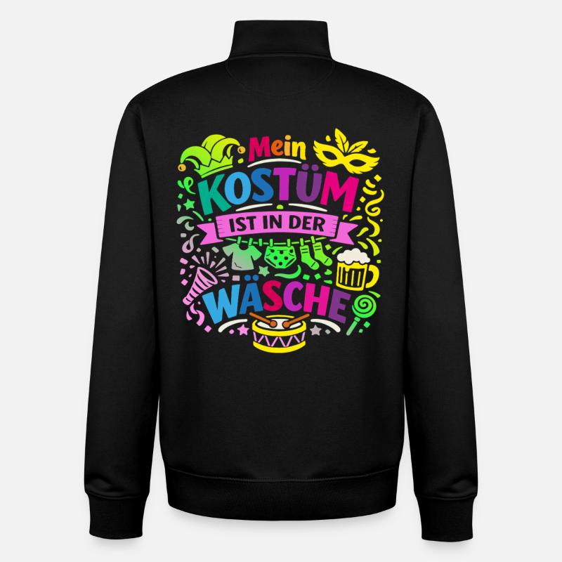 Shrovetide - Carnaval - Remplacement de costume - Expression - Sweat zippé unisexe en coton bio Stanley/Stella - noir