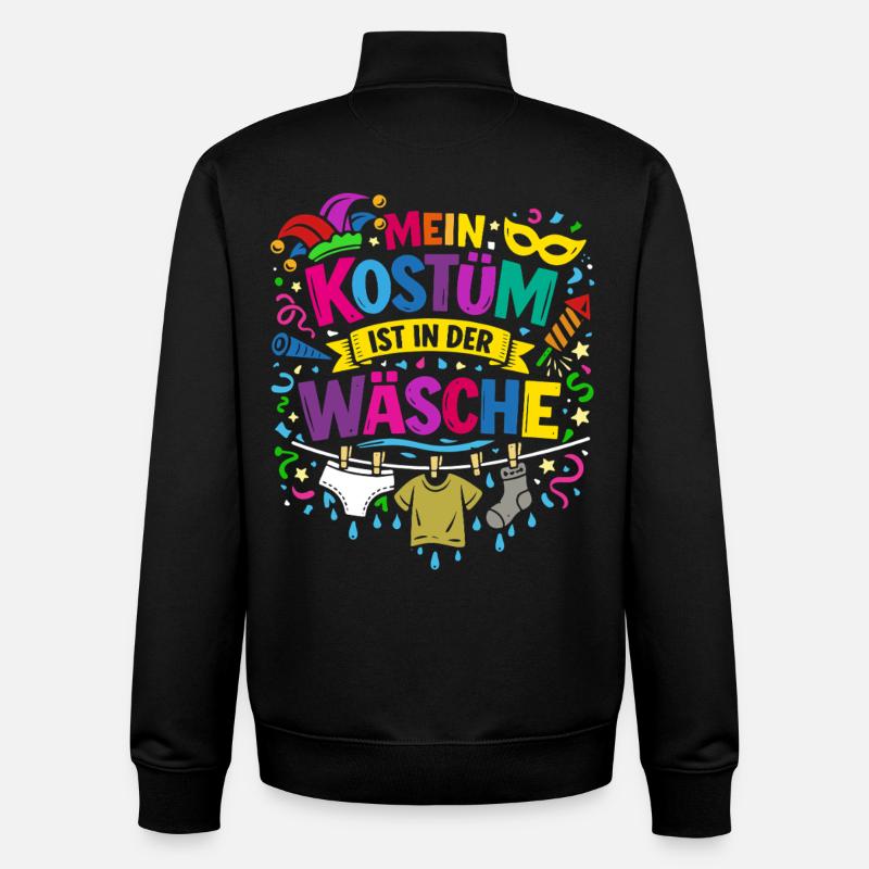 Shrovetide - Carnival - Costume Replacement - Saying - Unisex Organic Zip Sweatshirt by Stanley/Stella - black
