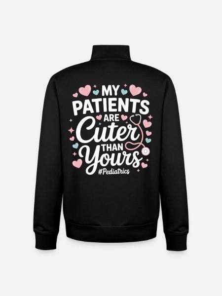 My patients are sweeter than yours - Unisex Organic Zip Sweatshirt by Stanley/Stella - black