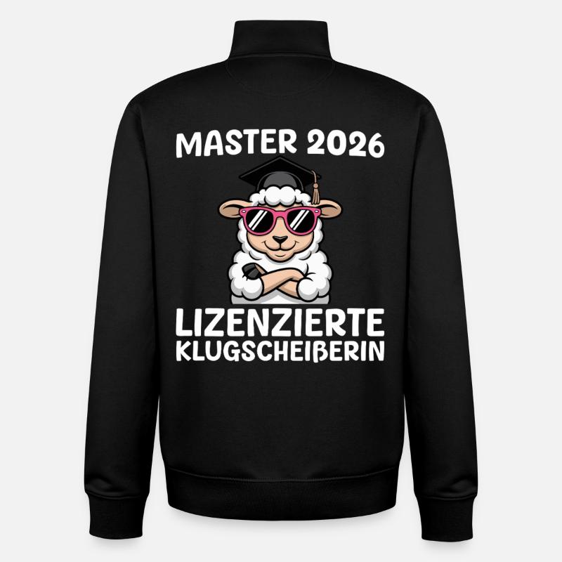 Master 2026 Schaf Masterprüfung Bestanden - Unisex Organic Zip Sweatshirt von Stanley/Stella - Schwarz