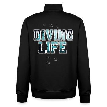 Tauchen Taucher - Unisex Organic Zip Sweatshirt von Stanley/Stella - Schwarz - Hinten - AI Model Male 185 light (185cm)