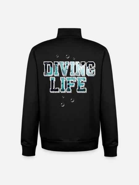 Diving Divers - Unisex Organic Zip Sweatshirt by Stanley/Stella - black