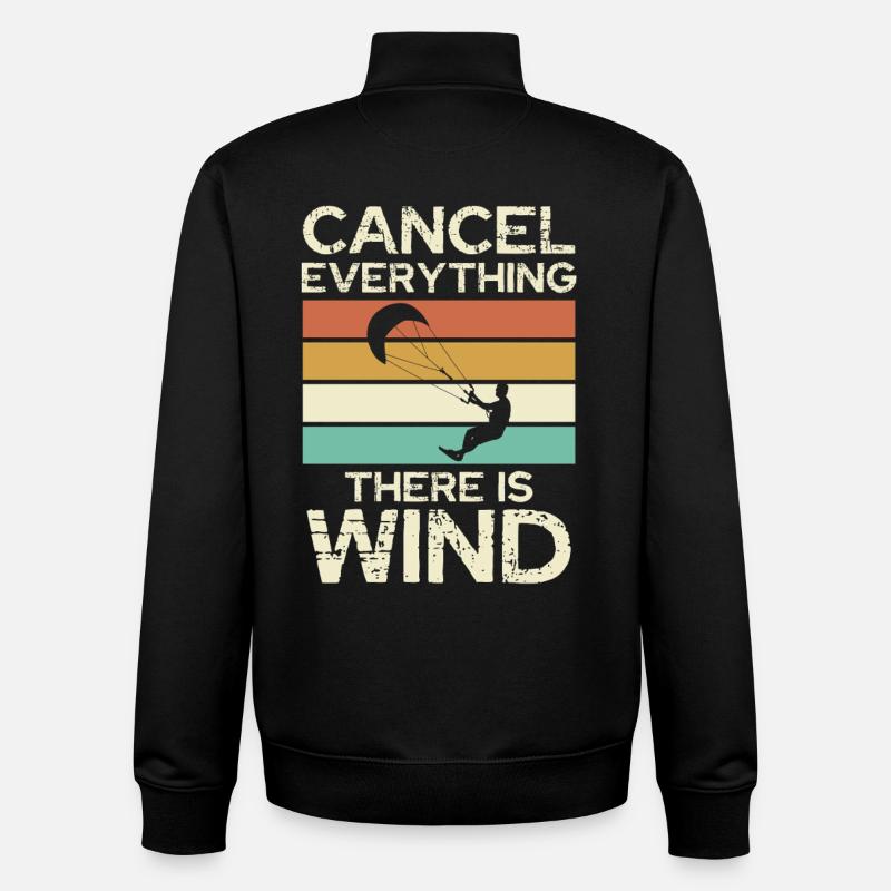 Cancel Everything There Is Wind - Unisex Organic Zip Sweatshirt by Stanley/Stella - black
