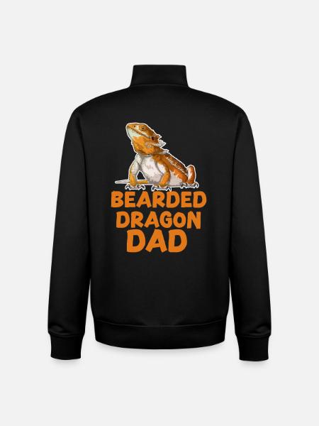 Bearded Dragon Dad - Unisex Organic Zip Sweatshirt by Stanley/Stella - black