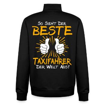 Taxifahrer Geschenkidee - Unisex Organic Zip Sweatshirt von Stanley/Stella - Schwarz - Hinten - AI Model Male 185 light (185cm)