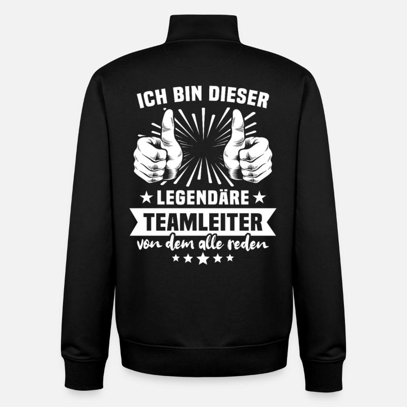 Teamleiter Legende - Unisex Organic Zip Sweatshirt von Stanley/Stella - Schwarz