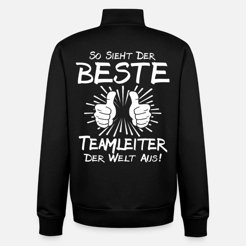 Meilleur chef d’équipe - Sweat zippé unisexe en coton bio Stanley/Stella - noir