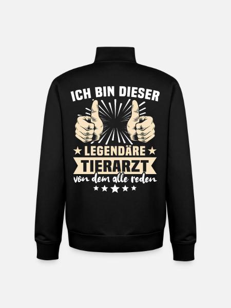 Vet Sayings - Unisex Organic Zip Sweatshirt by Stanley/Stella - black