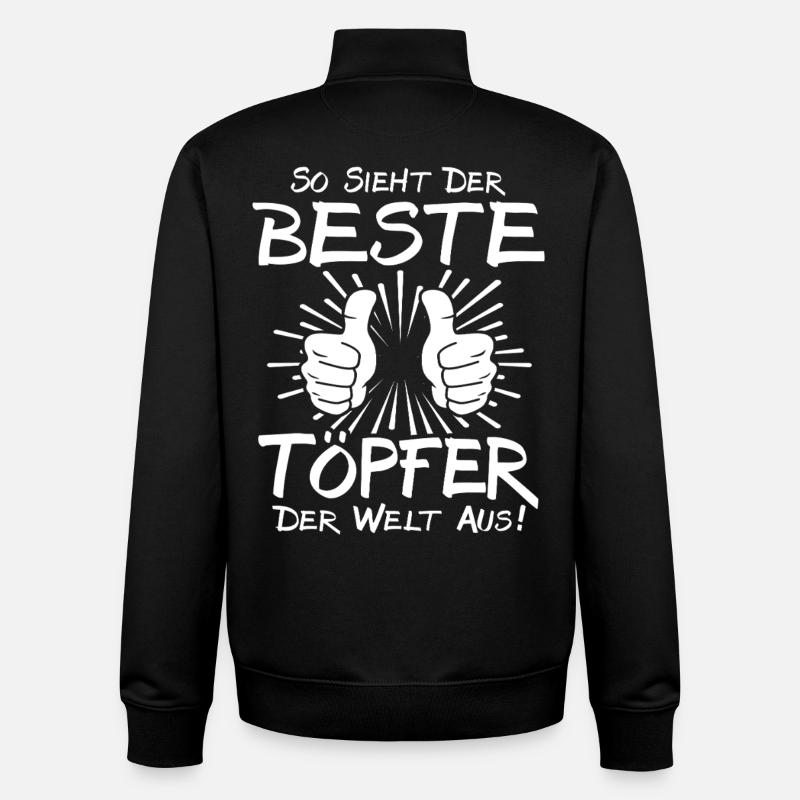 Bester Töpfer - Unisex Organic Zip Sweatshirt von Stanley/Stella - Schwarz