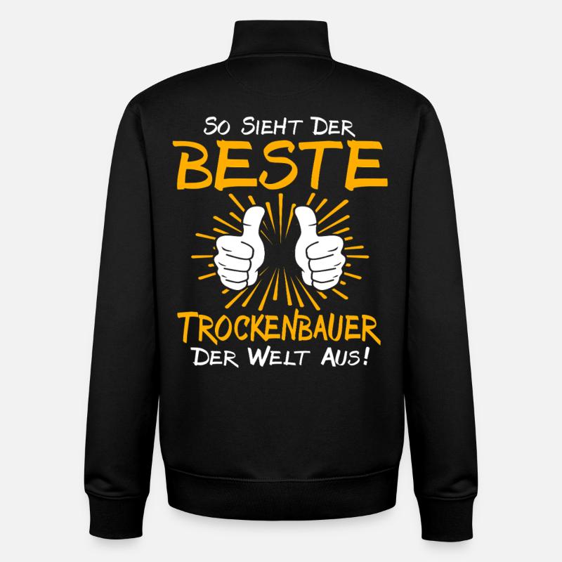 Trockenbauer Geschenkidee - Unisex Organic Zip Sweatshirt von Stanley/Stella - Schwarz