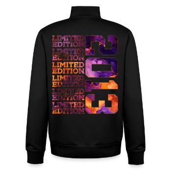 13E ANNIVERSAIRE ÉDITION LIMITÉE 2013 - Sweat zippé unisexe en coton bio Stanley/Stella - noir - Dos - AI Model Male 185 light (185cm)