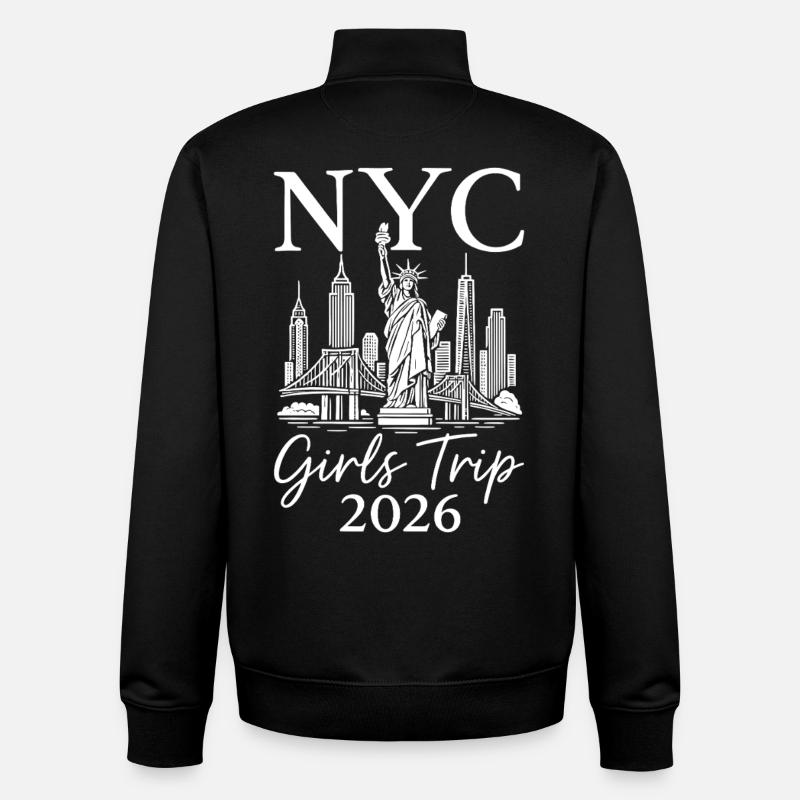 NYC Girls Trip 2026 - Sweat zippé unisexe en coton bio Stanley/Stella - noir
