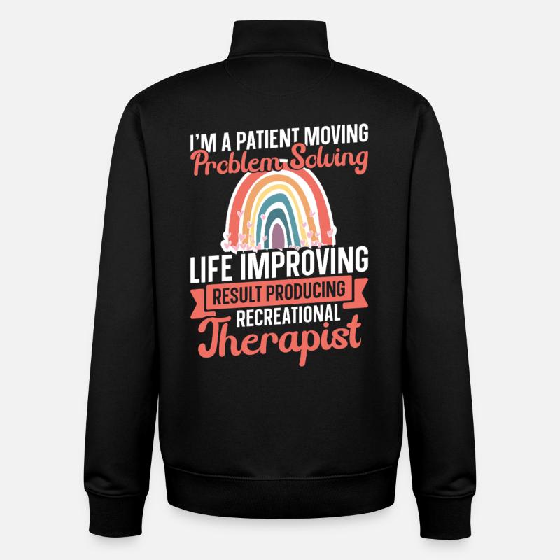 Les loisirs thérapeutiques indispensables RT Récréatifs - Sweat zippé unisexe en coton bio Stanley/Stella - noir