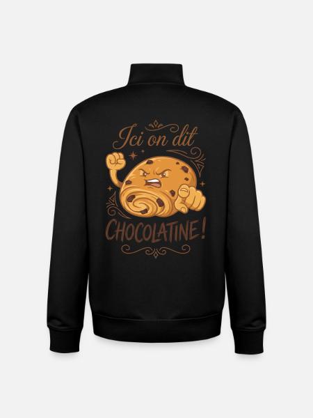 Here we say chocolatine! - Unisex Organic Zip Sweatshirt by Stanley/Stella - black
