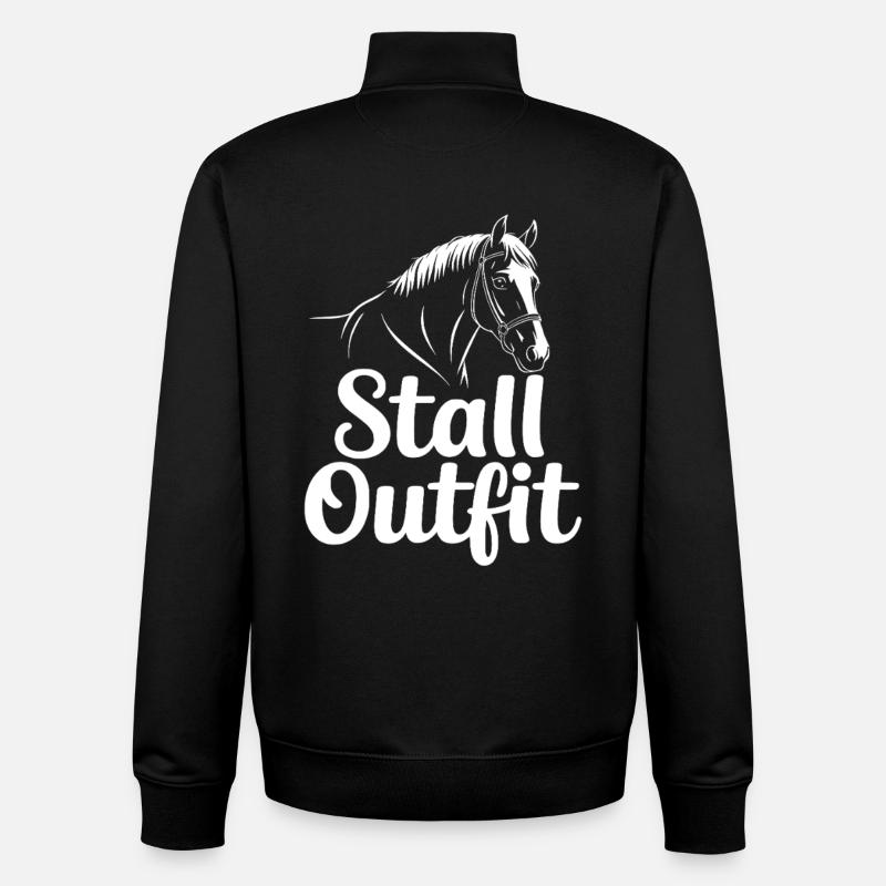 Cavalier d’écurie - Sweat zippé unisexe en coton bio Stanley/Stella - noir