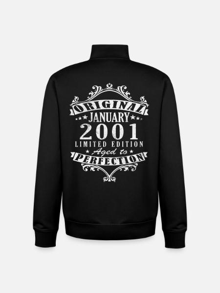 25e anniversaire Original janvier 2001 - Sweat zippé unisexe en coton bio Stanley/Stella - noir