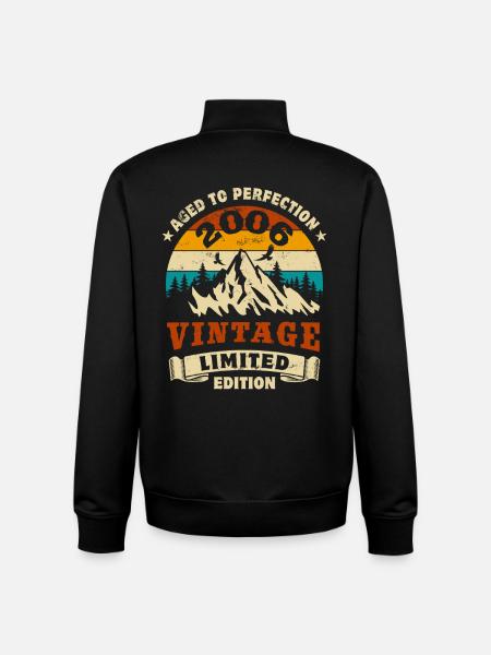 Limited Edition 2006 Birthday Gift - Unisex Organic Zip Sweatshirt by Stanley/Stella - black