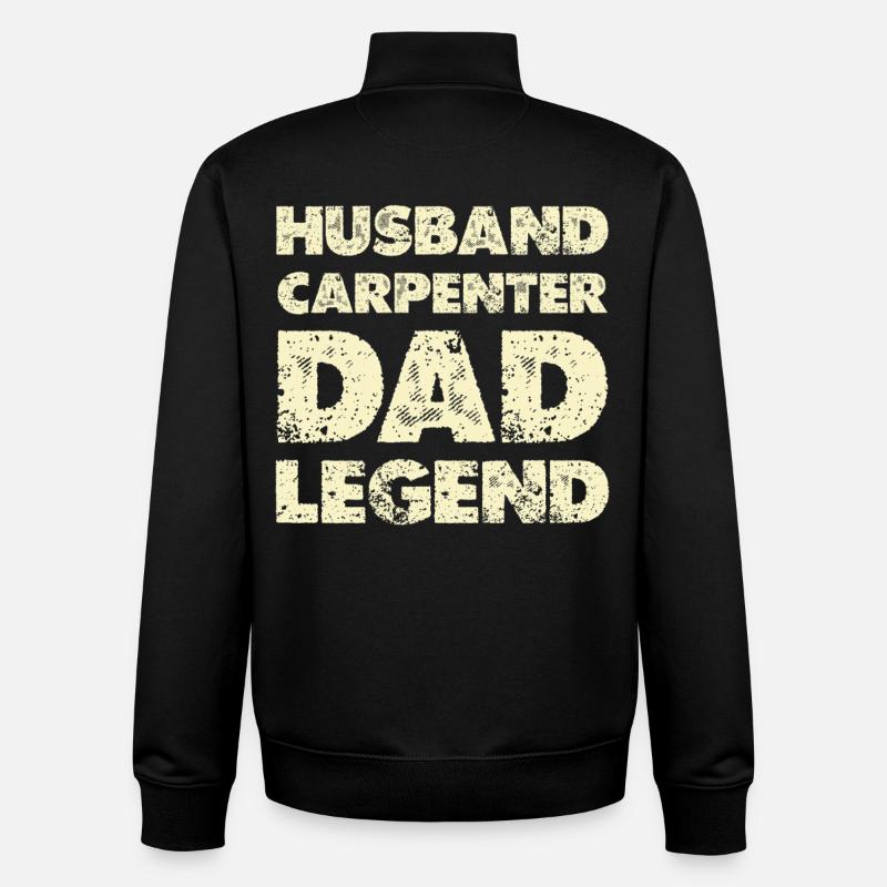 Husband Dad Legend Carpenter - Unisex Organic Zip Sweatshirt von Stanley/Stella - Schwarz