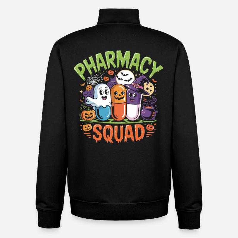 Pharmacy Squad Halloween - Unisex Organic Zip Sweatshirt by Stanley/Stella - black