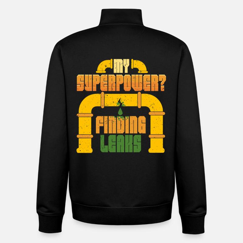 Rohrleger Rohrleitungsbauer Finding Leaks - Unisex Organic Zip Sweatshirt von Stanley/Stella - Schwarz