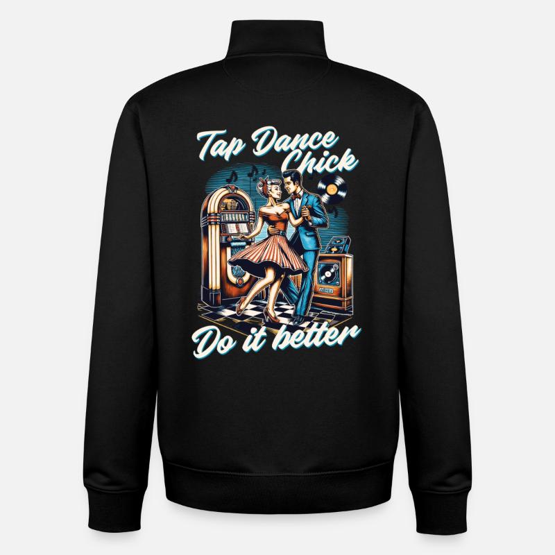 Tap Dance Tap Dancer - Unisex Organic Zip Sweatshirt by Stanley/Stella - black