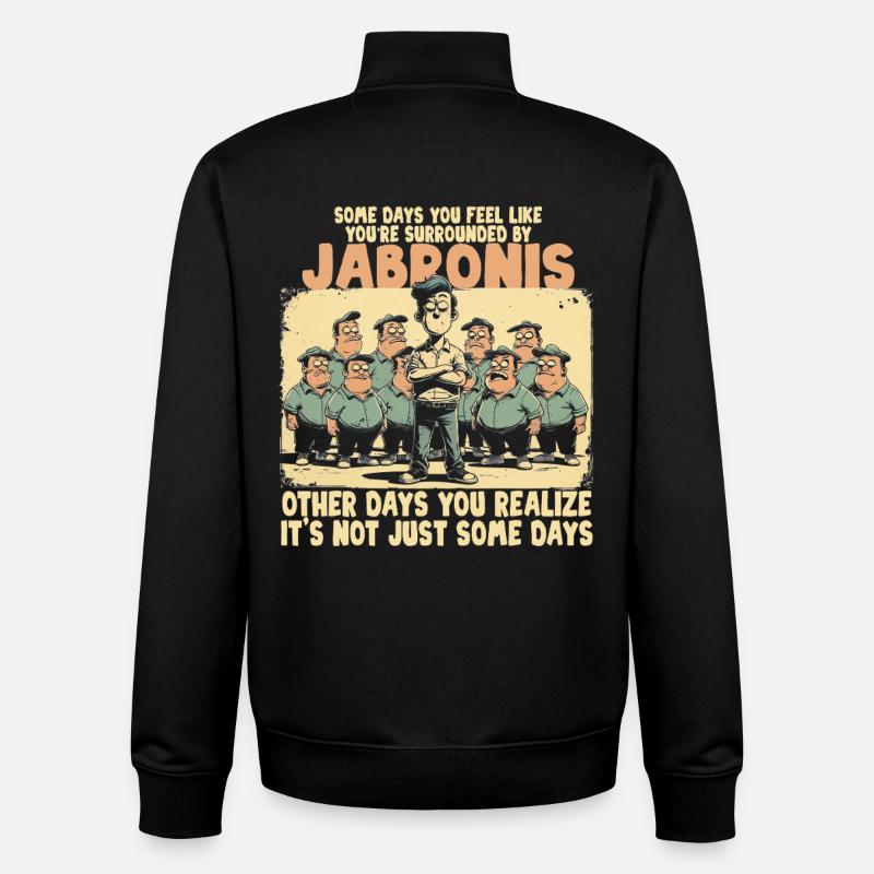 Jabroni - Sweat zippé unisexe en coton bio Stanley/Stella - noir