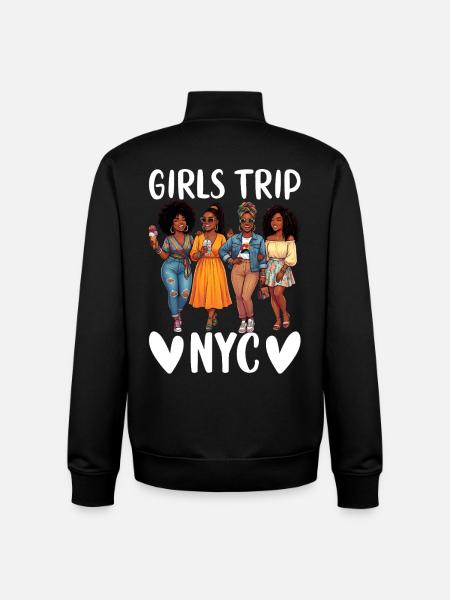 NYC Girls Trip - Unisex Organic Zip Sweatshirt by Stanley/Stella - black