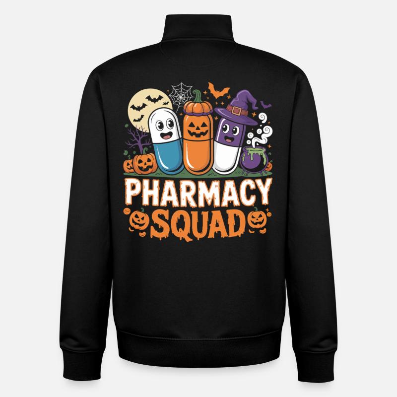 Pharma Squad Halloween Collection - Unisex Organic Zip Sweatshirt by Stanley/Stella - black