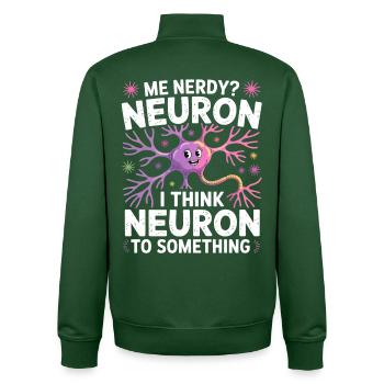 Me Nerdy? Neuron Wortwitz - Unisex Organic Zip Sweatshirt von Stanley/Stella - Flaschengrün - Hinten - AI Model Male 185 dark (185cm)