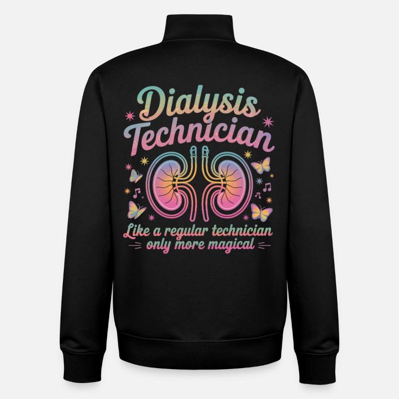 Dialysis technician: Magical pride - Unisex Organic Zip Sweatshirt by Stanley/Stella - black