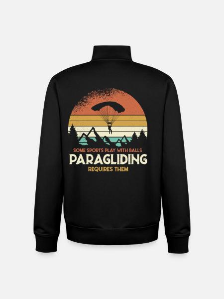 Sunset Paragliding Motif - Unisex Organic Zip Sweatshirt by Stanley/Stella - black