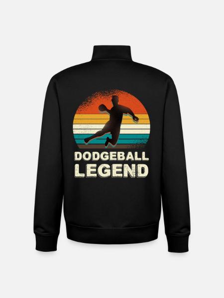 Dodgeball Legend Retro Look - Unisex Organic Zip Sweatshirt by Stanley/Stella - black