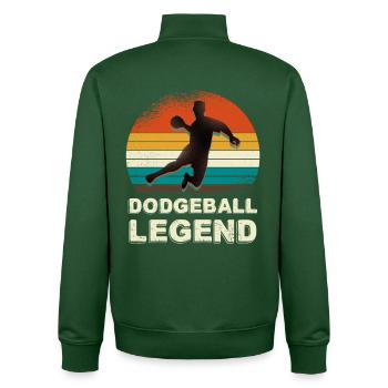 Look rétro de Dodgeball Legend - Sweat zippé unisexe en coton bio Stanley/Stella - vert bouteille - Dos - AI Model Male 185 dark (185cm)
