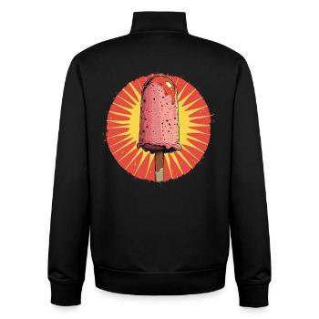 Eiscreme Grafik - Unisex Organic Zip Sweatshirt by Stanley/Stella - black - Back - AI Model Male 185 light (185cm)