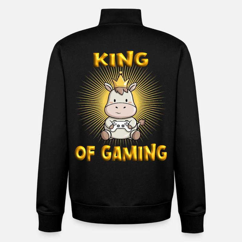 game junkie gaming - Unisex Organic Zip Sweatshirt von Stanley/Stella - Schwarz