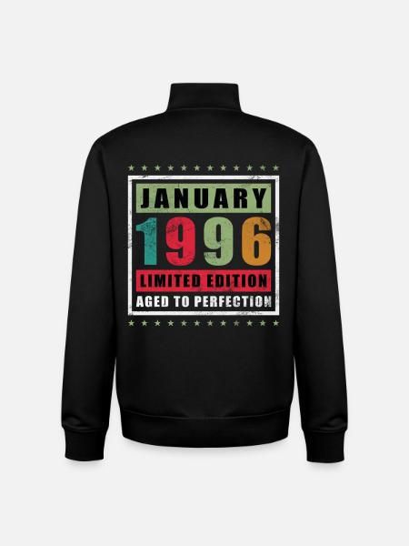 January 1996 Limited Edition - Unisex Organic Zip Sweatshirt by Stanley/Stella - black