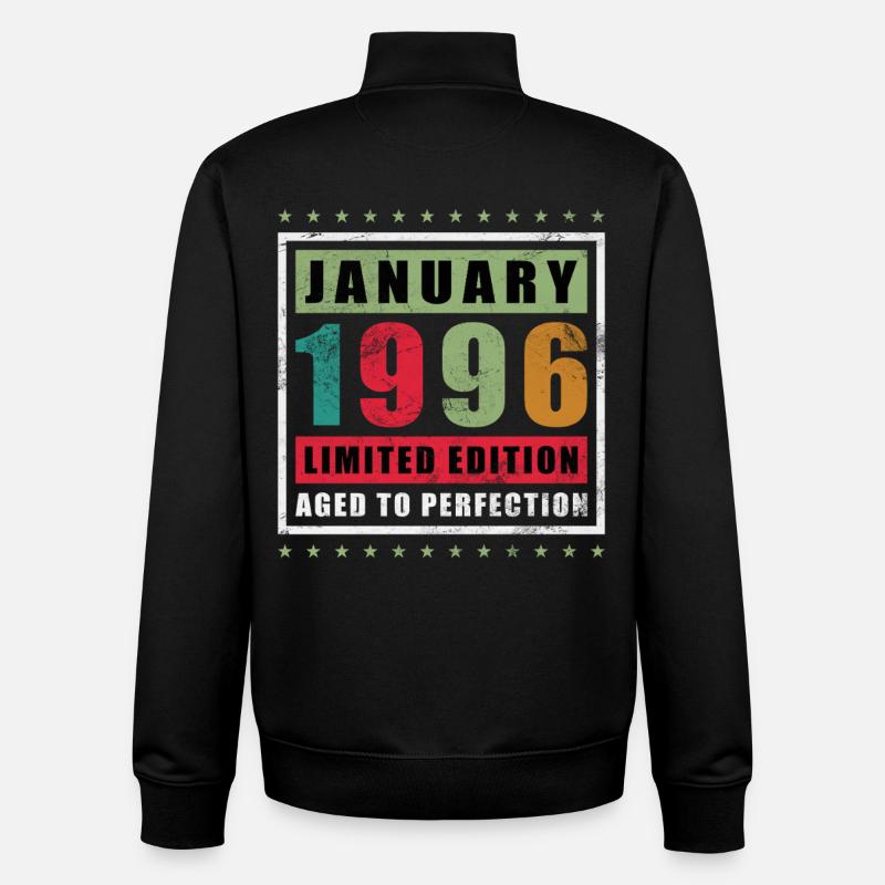 Januar 1996 Limitierte Edition - Unisex Organic Zip Sweatshirt von Stanley/Stella - Schwarz